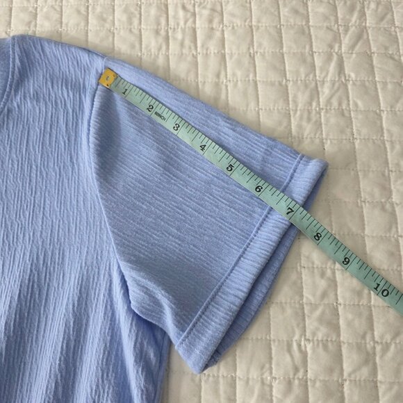 Jessica Simpson Womens Blue Textured Short Sleeve Dress Size S - Picture 8 of 8